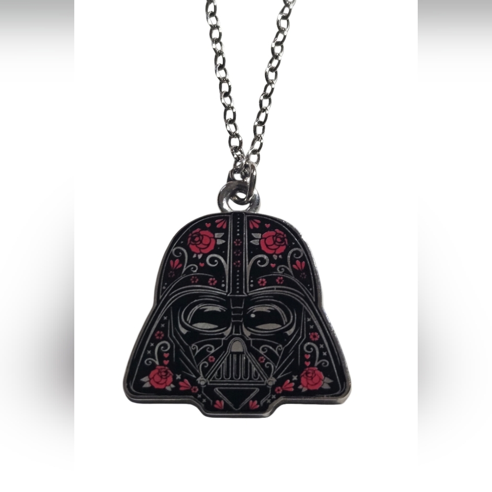 Darth Vader Floral Pendant Necklace